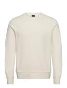 Am Embossed Crew Tops Sweat-shirts & Hoodies Sweat-shirts Cream Hacket...