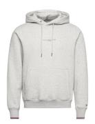 Tommy Logo Tipped Hoody Tops Sweat-shirts & Hoodies Hoodies Grey Tommy...