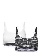 Twin Bralette Design Lingerie Bras & Tops Soft Bras Bralette White HUG...