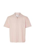 Slhrelaxsun Shirt Ss Resort Tops Shirts Short-sleeved Pink Selected Ho...