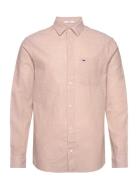 Tjm Reg Linen Blend Shirt Tops Shirts Casual Beige Tommy Jeans