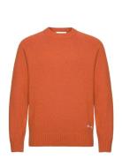 Brad Roundneck Knit Tops Knitwear Round Necks Orange Les Deux