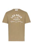 Barry T-Shirt Tops T-shirts Short-sleeved Khaki Green Les Deux