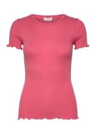 Organic Cotton T-Shirt Tops T-shirts & Tops Short-sleeved Pink Rosemun...