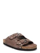 Slipper Flate Sandaler Brown Sofie Schnoor