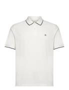 Framed Tipping Ss Polo Tops Polos Short-sleeved White GANT