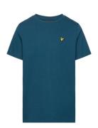 Plain T-Shirt Tops T-shirts Short-sleeved Navy Lyle & Scott