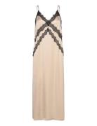 Sachigz Slip Dress Maxikjole Festkjole Beige Gestuz