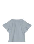 Blouse Ss Muslin Tops Blouses & Tunics Blue Huttelihut