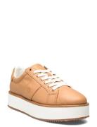 Amelia Nappa Leather Platform Sneaker Lave Sneakers Beige Lauren Ralph...