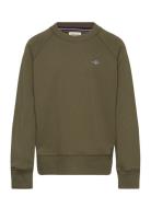 Shield C-Neck Tops Sweat-shirts & Hoodies Sweat-shirts Green GANT