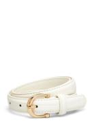 Crocodile Effect Belt Belte White Mango