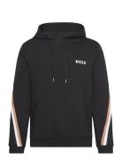 Iconic Hoodie Tops Sweat-shirts & Hoodies Hoodies Black BOSS