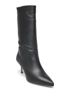 Leannah Nappa Leather Boot Høye Støvletter Black Lauren Ralph Lauren