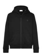 Badge Zip Hood Sweat - Gots/Vegan Tops Sweat-shirts & Hoodies Hoodies ...