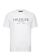 Big Hilfiger Tee Tops T-shirts Short-sleeved White Tommy Hilfiger