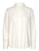 Vmcharlotte Stud Ls Shirt Wvn Ga Tops Shirts Long-sleeved Cream Vero M...