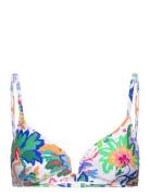 Jungle Top Swimwear Bikinis Bikini Tops Triangle Bikinitops Blue Desig...