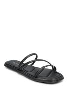 Stb-Selena Strap Sandal L Flate Sandaler Black Shoe The Bear