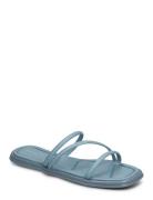 Stb-Selena Strap Sandal L Flate Sandaler Blue Shoe The Bear