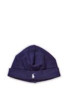 Cotton Interlock Beanie Accessories Headwear Hats Baby Hats Blue Ralph...