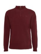 Barbour Ess L/Wool H Z Tops Knitwear Half Zip Jumpers Burgundy Barbour