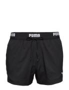 Puma Swim Men Logo Short Length Swim Shorts 1P Sport Shorts Black Puma...