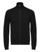 Slhberg Full Zip Cardigan Noos Tops Knitwear Full Zip Jumpers Black Se...