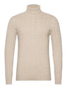 Slhryan Structure Roll Neck Tops Knitwear Turtlenecks Beige Selected H...