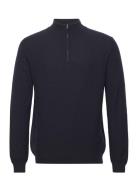 Gunvald Tops Knitwear Half Zip Jumpers Navy SIR Of Sweden