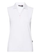 Lds Pebble Sleeveless Tops T-shirts & Tops Polos White Abacus