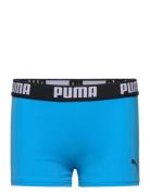 Puma Swim Boys Logo Trunks 1P Sport Swimshorts Blue Puma Swim