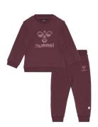 Hmlarine Crewsuit Sport Tracksuits Burgundy Hummel