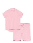 Uv-Set Swimwear Uv Clothing Uv Suits Pink Geggamoja