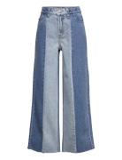 Nlfizzamidblock Dnm Hw Wide Pant Bottoms Jeans Wide Jeans Blue LMTD