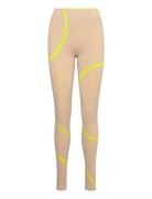 Loud Logo Legging Sport Running-training Tights Seamless Tights Beige ...