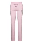 Caviar Bead Western Diamante Del Ray Pant Bottoms Sweatpants Pink Juic...