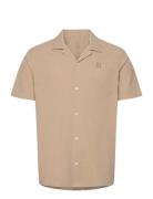 Solar Shirt Designers Shirts Short-sleeved Beige BLS Hafnia