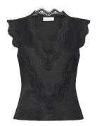 Cmnatuli-Top Tops Blouses Sleeveless Black Copenhagen Muse