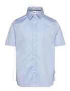 Short Sleeve Shirt Tops Shirts Short-sleeved Shirts Blue BOSS