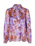 Kikkidea Tops Blouses Long-sleeved Purple Dea Kudibal