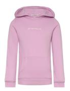 Printed Logo Hoody Tops Sweat-shirts & Hoodies Hoodies Pink Tom Tailor