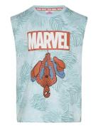 Tshirt Tops T-shirts Sleeveless Blue Spider-man