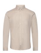 Oxford Superflex Shirt L/S Tops Shirts Casual Beige Lindbergh