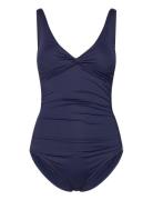 Simi Solid Swimsuit Recycled Badedrakt Badetøy Navy Panos Emporio