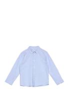 Oxford Cotton Shirt Tops Shirts Long-sleeved Shirts Blue Mango