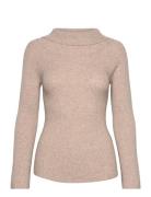 Olmjayden Ls Off Shoulder Knt Tops Knitwear Jumpers Beige Only Materni...