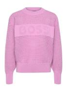 C_Fhein Tops Knitwear Jumpers Pink BOSS