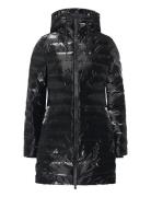 Lohja Long Puffer Curve Jacket W3T3 Fôret Jakke Black Rains