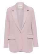 Crcory Long Sleeve Blazer Blazers Single Breasted Blazers Pink Cream